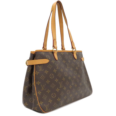 ルイヴィトン LOUIS VUITTON バティニョール オリゾンタル M51154 モノグラム モノグラムキャンバス トートバッグ ゴールド金具 茶 肩掛け
