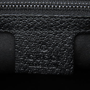 グッチ GUCCI ドクターズバッグ 146002 ブラック GGキャンバス レザー ハンドバッグ シルバー金具 黒 シェリーライン スクエア型