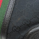 グッチ GUCCI ドクターズバッグ 146002 ブラック GGキャンバス レザー ハンドバッグ シルバー金具 黒 シェリーライン スクエア型