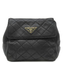 プラダ PRADA チェーン キルティング ショルダー NERO ラムスキン ショルダーバッグ ゴールド金具 黒 三角ロゴ