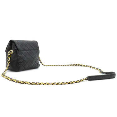 プラダ PRADA チェーン キルティング ショルダー NERO ラムスキン ショルダーバッグ ゴールド金具 黒 三角ロゴ