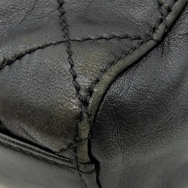 プラダ PRADA チェーン キルティング ショルダー NERO ラムスキン ショルダーバッグ ゴールド金具 黒 三角ロゴ