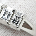 ノンブランド NON BRAND ダイヤ 1.00ct プラチナシルバー Pt900 ダイヤモンド リング 指輪 プラチナム Pt900 スクエアカット 5P 5石 5粒 一文字リング 造幣局検定マーク 12.5号