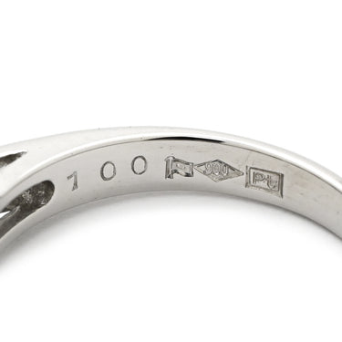 ノンブランド NON BRAND ダイヤ 1.00ct プラチナシルバー Pt900 ダイヤモンド リング 指輪 プラチナム Pt900 スクエアカット 5P 5石 5粒 一文字リング 造幣局検定マーク 12.5号