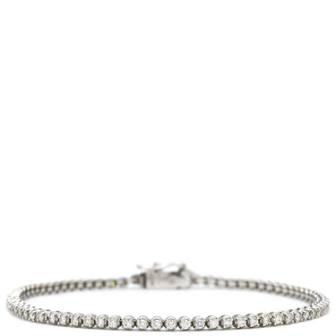 ノンブランド NON BRAND テニスブレスレット ホワイトゴールド K18WG ダイヤモンド ブレスレット ダイヤブレスレット