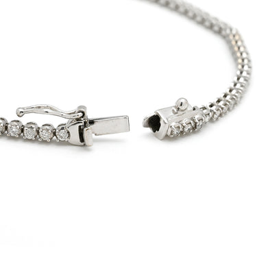 ノンブランド NON BRAND テニスブレスレット ホワイトゴールド K18WG ダイヤモンド ブレスレット ダイヤブレスレット