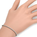 ノンブランド NON BRAND テニスブレスレット ホワイトゴールド K18WG ダイヤモンド ブレスレット ダイヤブレスレット