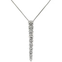 ノンブランド NON BRAND ダイヤ ペンダント ホワイトゴールド K18WG ダイヤモンド ネックレス ホワイトゴールド 10P 10石 10粒 ラインネックレス