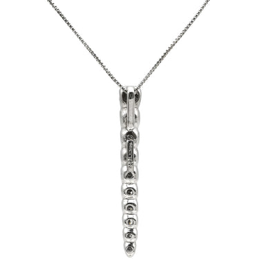 ノンブランド NON BRAND ダイヤ ペンダント ホワイトゴールド K18WG ダイヤモンド ネックレス ホワイトゴールド 10P 10石 10粒 ラインネックレス