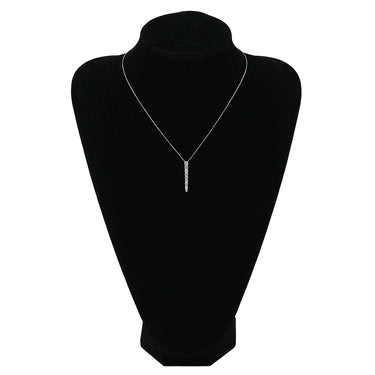 ノンブランド NON BRAND ダイヤ ペンダント ホワイトゴールド K18WG ダイヤモンド ネックレス ホワイトゴールド 10P 10石 10粒 ラインネックレス