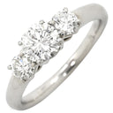 ノンブランド NON BRAND ダイヤリング プラチナシルバー Pt900 ダイヤモンド リング 指輪 3P 12号