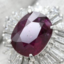 ノンブランド NON BRAND ルビー 2.68ct ダイヤ 1.33ct レッド×プラチナシルバー Pt900 ルビー ダイヤモンド リング 指輪 赤 1P 1石 1粒 プラチナム Pt900 オーバル 13号