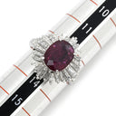 ノンブランド NON BRAND ルビー 2.68ct ダイヤ 1.33ct レッド×プラチナシルバー Pt900 ルビー ダイヤモンド リング 指輪 赤 1P 1石 1粒 プラチナム Pt900 オーバル 13号