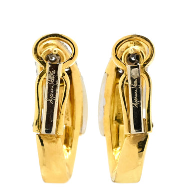 ジャンニ カリタ GIANNI CARITA イエローゴールド K18YG ダイヤモンド ピアス Au750 18K 18金 パヴェ ダイヤ クリップオンタイプ ウィング 羽根 翼モチーフ