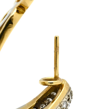 ジャンニ カリタ GIANNI CARITA イエローゴールド K18YG ダイヤモンド ピアス Au750 18K 18金 パヴェ ダイヤ クリップオンタイプ ウィング 羽根 翼モチーフ