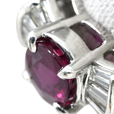 ノンブランド NON BRAND ルビー ダイヤリング プラチナシルバー Pt900 ルビー ダイヤモンド リング 指輪 レッド 赤 10.5号