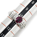 ノンブランド NON BRAND ルビー ダイヤリング プラチナシルバー Pt900 ルビー ダイヤモンド リング 指輪 レッド 赤 10.5号