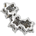 ノンブランド NON BRAND ホワイトゴールド K18WG ダイヤモンド ペンダントトップ Au750 18K 18金 ダイヤモンド 1.20ct 3連 フラワーモチーフ ネックレストップ 花 ピンク WG チャーム