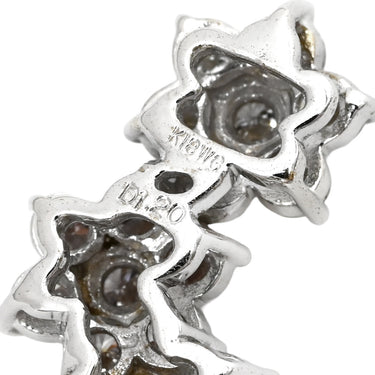 ノンブランド NON BRAND ホワイトゴールド K18WG ダイヤモンド ペンダントトップ Au750 18K 18金 ダイヤモンド 1.20ct 3連 フラワーモチーフ ネックレストップ 花 ピンク WG チャーム