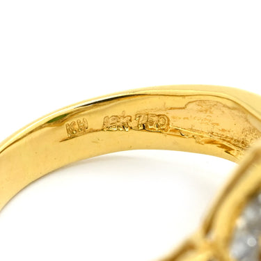 ノンブランド NON BRAND ヒスイ ダイヤモンドリング イエローゴールド K18YG ヒスイ ダイヤモンド リング 指輪 翡翠 グリーン 緑 ジェダイト 18K Au750 ジェイダイト オーバル ひすい 11.5号