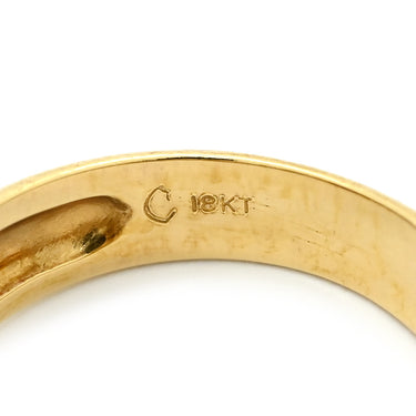 ノンブランド NON BRAND ダイヤリング フラワーモチーフ イエローゴールド K18YG ダイヤモンド リング 指輪 15P 15石 花 ブリリアントカット 18KT 750 YG ダイヤモンド 11.5号