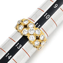 ノンブランド NON BRAND ダイヤリング フラワーモチーフ イエローゴールド K18YG ダイヤモンド リング 指輪 15P 15石 花 ブリリアントカット 18KT 750 YG ダイヤモンド 11.5号