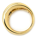 ノンブランド NON BRAND ブルーサファイア ブルー×イエローゴールド K18YG サファイア リング 指輪 2.09ct イエローゴールド Au750 18K 18金 青 渦巻き 彫刻 アールデコ エングレーブ 幅広 天然 11号