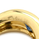 ノンブランド NON BRAND ブルーサファイア ブルー×イエローゴールド K18YG サファイア リング 指輪 2.09ct イエローゴールド Au750 18K 18金 青 渦巻き 彫刻 アールデコ エングレーブ 幅広 天然 11号