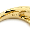 ノンブランド NON BRAND ブルーサファイア ブルー×イエローゴールド K18YG サファイア リング 指輪 2.09ct イエローゴールド Au750 18K 18金 青 渦巻き 彫刻 アールデコ エングレーブ 幅広 天然 11号