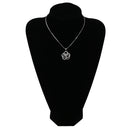 ノンブランド NON BRAND ダイヤ ペンダント ホワイトゴールド K18WG ダイヤモンド ネックレス K18WG Au750 18K 18金 サークルリング フラワーモチーフ 花