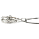 ノンブランド NON BRAND ダイヤ ペンダント ホワイトゴールド K18WG ダイヤモンド ネックレス K18WG Au750 18K 18金 サークルリング フラワーモチーフ 花