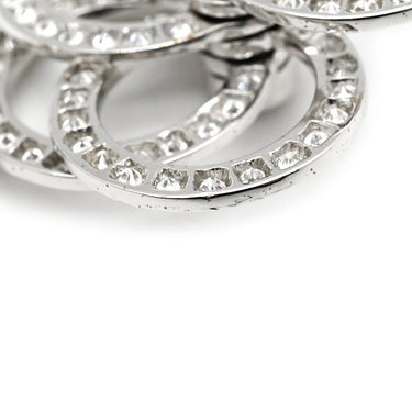 ノンブランド NON BRAND ダイヤ ペンダント ホワイトゴールド K18WG ダイヤモンド ネックレス K18WG Au750 18K 18金 サークルリング フラワーモチーフ 花