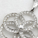 ノンブランド NON BRAND ダイヤ ペンダント ホワイトゴールド K18WG ダイヤモンド ネックレス K18WG Au750 18K 18金 サークルリング フラワーモチーフ 花