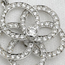 ノンブランド NON BRAND ダイヤ ペンダント ホワイトゴールド K18WG ダイヤモンド ネックレス K18WG Au750 18K 18金 サークルリング フラワーモチーフ 花