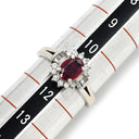 ノンブランド NON BRAND ルビー 062ct ダイヤリング プラチナシルバー Pt900 ルビー ダイヤモンド リング 指輪 レッド 赤 1石 オーバルミックスカット ダイヤモンド 指輪 11号