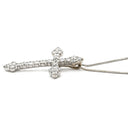 ノンブランド NON BRAND ダイヤ 1.00ct クロス ペンダント ホワイトゴールド K18WG ダイヤモンド ネックレス 十字架 25石 25P ブリリアントカット 18K 750 WG 18金