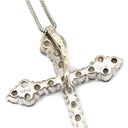 ノンブランド NON BRAND ダイヤ 1.00ct クロス ペンダント ホワイトゴールド K18WG ダイヤモンド ネックレス 十字架 25石 25P ブリリアントカット 18K 750 WG 18金