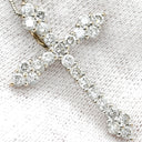 ノンブランド NON BRAND ダイヤ 1.00ct クロス ペンダント ホワイトゴールド K18WG ダイヤモンド ネックレス 十字架 25石 25P ブリリアントカット 18K 750 WG 18金