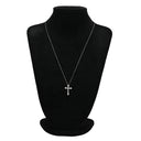 ノンブランド NON BRAND ダイヤ 1.00ct クロス ペンダント ホワイトゴールド K18WG ダイヤモンド ネックレス 十字架 25石 25P ブリリアントカット 18K 750 WG 18金