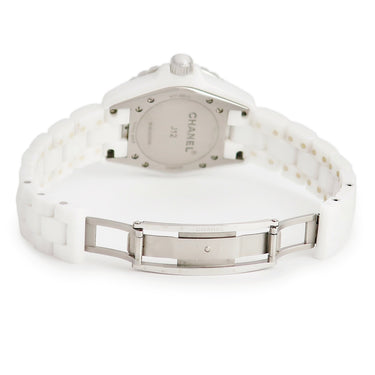 腕時計 シャネル CHANEL J12 33mm H2123 クオーツ レディース 純正ダイヤ ホワイト セラミック デイト 逆回転防止ベゼル