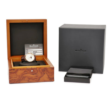 腕時計 ブランパン BLANCPAIN ヴィルレ コンプリートカレンダー ムーンフェイズ ハーフハンター 6664-3642-55B 自動巻き メンズ K18RG