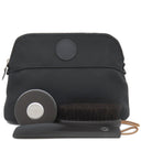 エルメス HERMES ボリードポーチ シューズケアセット 161428ZH01 ブラック コットン ポリエステル 小物 シルバー金具 靴ベラ ブラシ クリーム