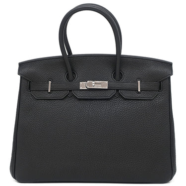エルメス HERMES バーキン35 ブラック トゴ ハンドバッグ シルバー金具 黒