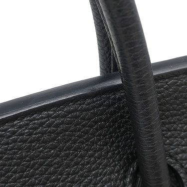 エルメス HERMES バーキン35 ブラック トゴ ハンドバッグ シルバー金具 黒