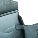 エルメス HERMES バーキン40 シエル トゴ ハンドバッグ シルバー金具 水色