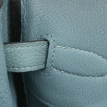 エルメス HERMES バーキン40 シエル トゴ ハンドバッグ シルバー金具 水色