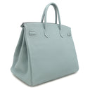 エルメス HERMES バーキン40 シエル トゴ ハンドバッグ シルバー金具 水色