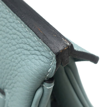 エルメス HERMES バーキン40 シエル トゴ ハンドバッグ シルバー金具 水色