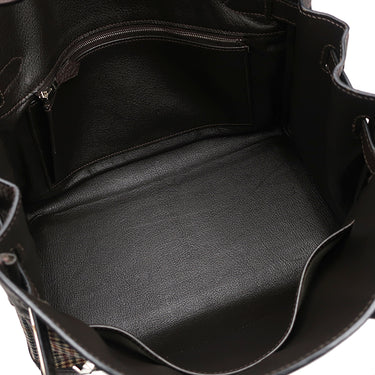 エルメス HERMES バーキン30 レナージュカロ エベンヌ トリヨンクレマンス レナージュ ハンドバッグ シルバー金具 茶 チェック柄 デフィレ限定