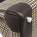 エルメス HERMES バーキン30 レナージュカロ エベンヌ トリヨンクレマンス レナージュ ハンドバッグ シルバー金具 茶 チェック柄 デフィレ限定